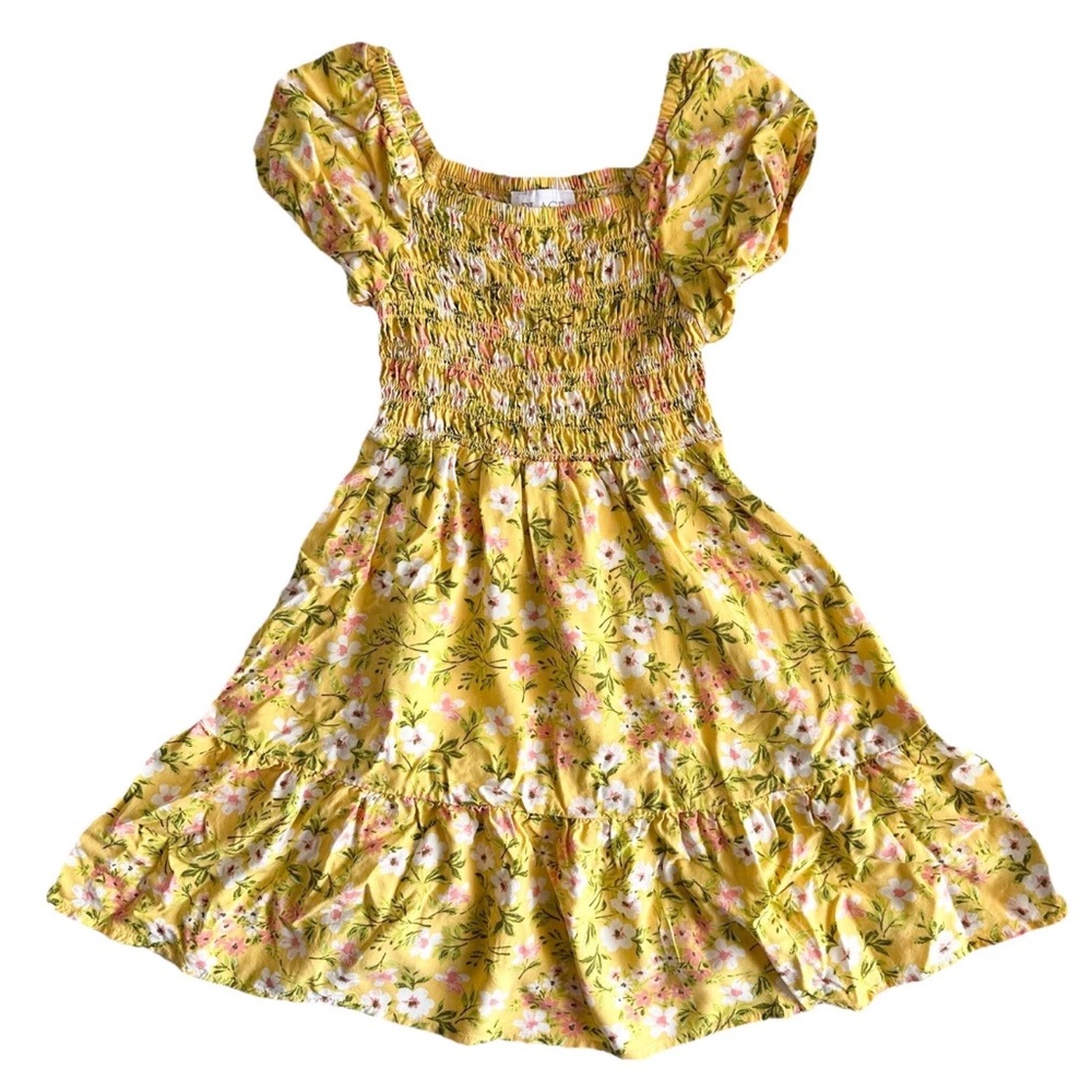 Children's Place S 5/6 Dress Yellow Floral Family Matching A-line